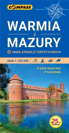 Mapa atrakcji tur. - Warmia i Mazury 1:225 000 w.3 - praca zbiorowa