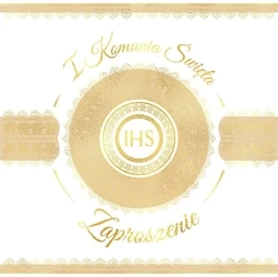 Zaproszenie - Komunia hostia (5szt) - Henry