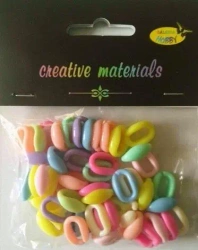 Koraliki plastikowe pastelowe 16x11mm 22g - Galeria Hobby