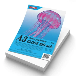Papier kredowy powlekany A3 350 g/m gloss 100 ark - Tobby