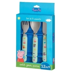 Zestaw sztućców dla dziecka 3el Świnka Peppa - Petit Jour Paris