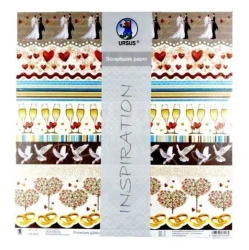 Papier do scrapbookingu ślubne 3 5arkuszy - Galeria Hobby