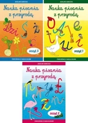 Nauka pisania z przyrodą Ćwiczenia z naklejkami - Jadwiga Dębowiak