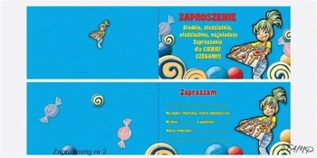 Zaproszenia Young nr 02 (opakowanie 10 szt) - Stamp