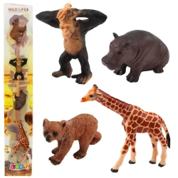 Zestaw mini figurki dzikie zwierzęta 6-9cm 4szt - Leantoys
