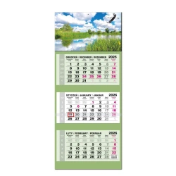 Kalendarz 2026 trójdzielny LUX gł. wypukła Mazury - EV-Corp