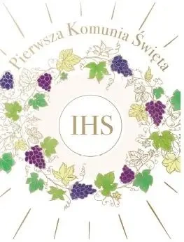 Karnet Komunia z kieszonką Winogrona - Henry