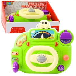 Kierownica interaktywna zielona - Leantoys