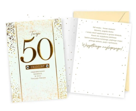 Karnet B6 Urodziny 50 - Kukartka