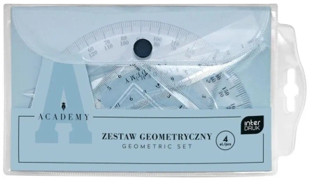 Zestaw geometryczny w etui 4el Academy - INTERDRUK
