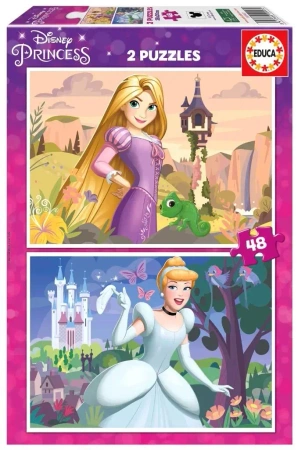 Puzzle 2x48 Zaplątani Kopciuszek - Educa