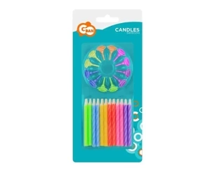 Świeczki urodzinowe spiralne MIX 6cm 12szt - Godan