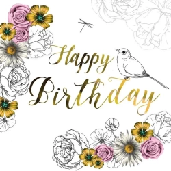 Karnet Swarovski kwadrat CL1403 Urodziny kwiaty - Clear Creations