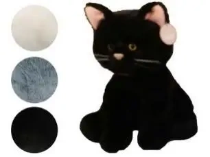 Kot pluszowy siedzący 33cm mix - Madej