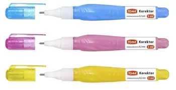 Korektor w pisaku 3ml (12szt) TOMA - 500 naklejek