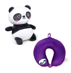 Poduszka podróżna i pluszowa zabawka 2w1 Panda - Puckator