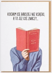 Karnet - Kocham Cię bardziej niż książki, a to... - Nadwyraz