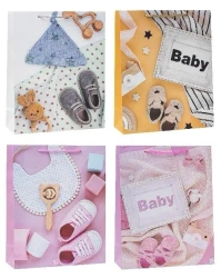 Torebka dziecięce brokat 26x32x10cm mix ROZETTE