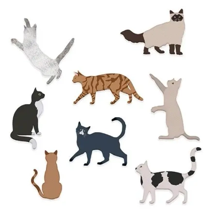 Zestaw wykrojników koty 8szt - Dalprint dpCraft