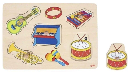 Dźwiękowa układanka z uchwytami instrumenty muz. - Goki