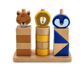 Klocki drewniane ze zwierzętami - Trixie Baby