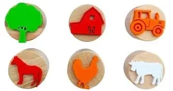 Stemple drewniane farma 6szt - ChildGen