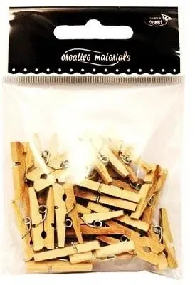 Klamerki drewniane naturalne 25mm 25szt - Galeria Hobby