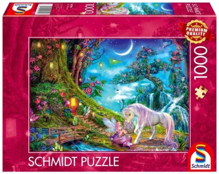 Puzzle PQ 1000 Jednorożec i wróżka - Schmidt