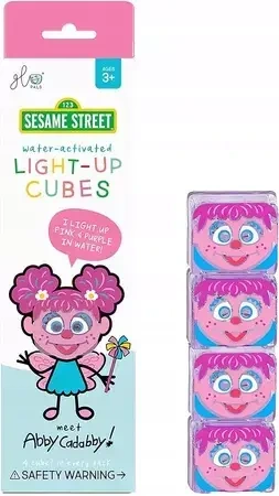 Glo Pals Kostki sensoryczne świecące w wodzie Abby Ulica Sezamkowa -zabawka