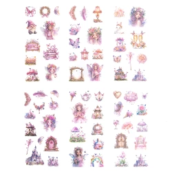 Naklejki PET - Wróżki crystal pink 6ark - Dalprint