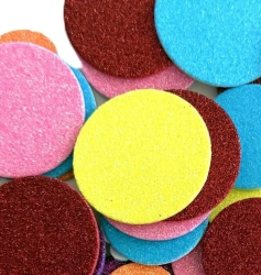 Naklejki z pianki kółka brokatowe - Brewis