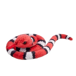 Wąż zwinięty czerwono-biały 50 cm - Beppe