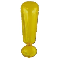 Balon foliowy znak ! złoty 28x86cm - Amscan