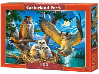 Puzzle 500 Owl Family CASTOR - Castorland