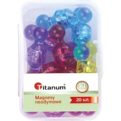 Magnesy neodymowe pionki 20szt - Titanum