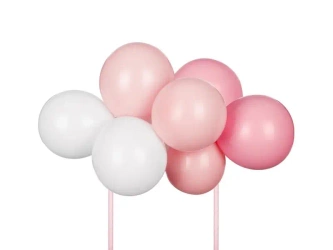 Balonowy topper na tort różowy 29cm - PartyDeco