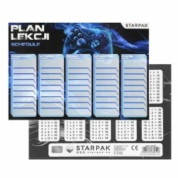 Plan lekcji z tabliczką mnożenia Gaming (25szt) - STARPAK