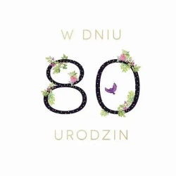 Karnet Swarovski kwadrat CL1880_PO Urodziny 80 - Clear Creations