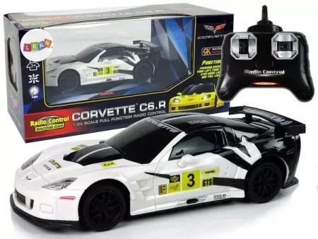 Corvette C6.R 1:24 zdalnie sterowane białe - Leantoys