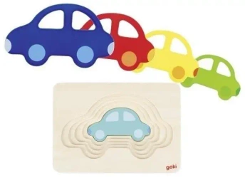 Puzzle warstwowe - Samochodzik - Goki