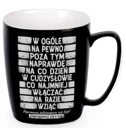 Kubek ceramiczny czarny matowy Parszywa 10 - Nadwyraz