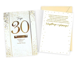 Karnet B6 Urodziny 30 - Kukartka