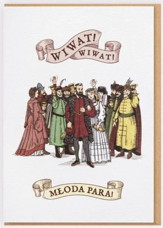 Karnet Ślub - Wiwat! Wiwat! Młoda Para! - Nadwyraz