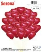 Balony Serce 25cm 50szt - Sezona