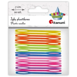 Igły plastikowe 70mm mix kolorów 20szt - Titanum