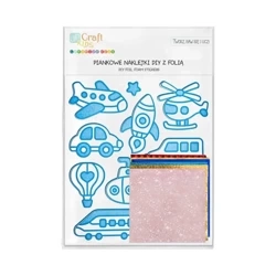 Naklejki piankowe DIY z folią pojazdy 11szt - Dalprint