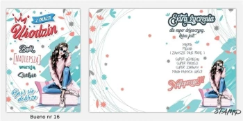 Karnet Bueno B6 + koperta wzór nr 16 Urodziny - Stamp