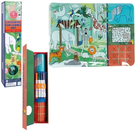 Silikonowa mata z łamigłowkami i grami Dżungla - Floss & Rock