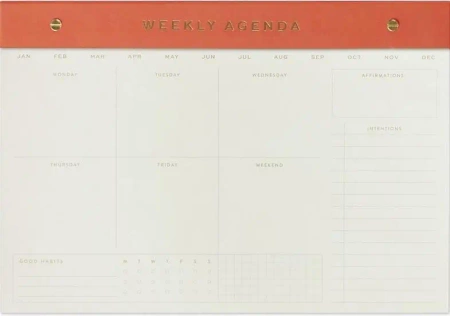 Notatnik na biurko Chili - Weekly Agenda - Designworks Ink