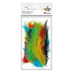 Piórka puch 11,8-15 cm mix 20szt - Titanum